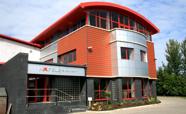 Hafele building, Wicklow - new sales, showroom & extension buildings carried out by McKelan Construction of Wexford.