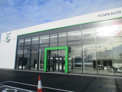 Construction of double height Motor Showroom by Mckelan Construction Ltd, Macmine, Bree, Co Wexford